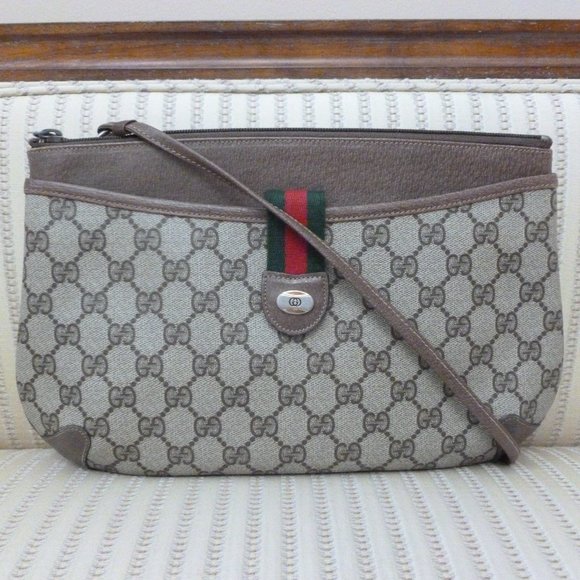 Gucci Handbags - Gucci GG Web Supreme Striped Crossbody Bag